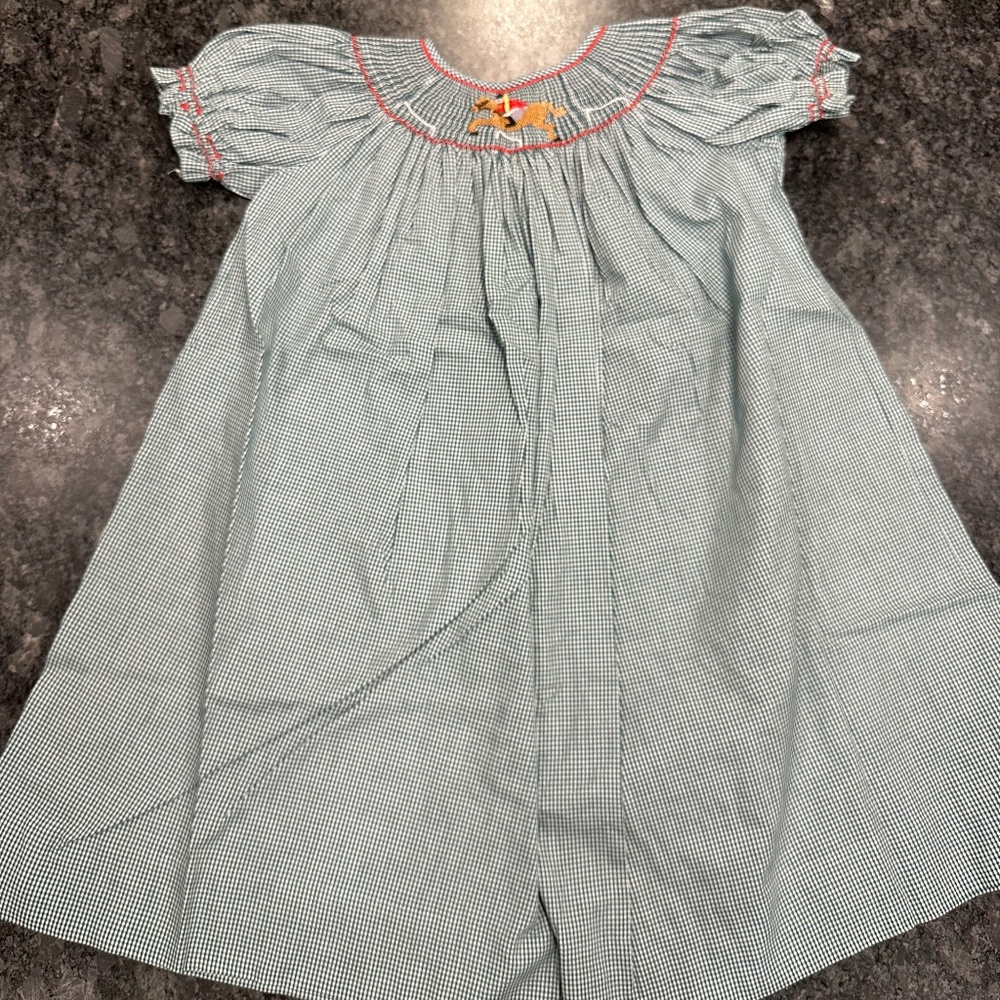Le Cirque Smocked Equestrian Hunter Jumper Dress - Girls size 5